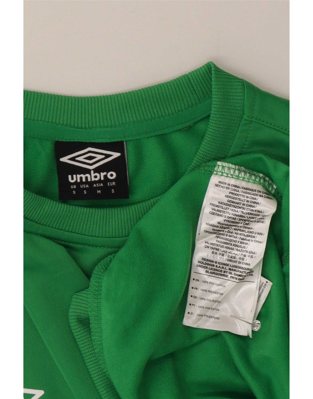 Umbro Mens Sweatshirt Jumper Small Green Polyester