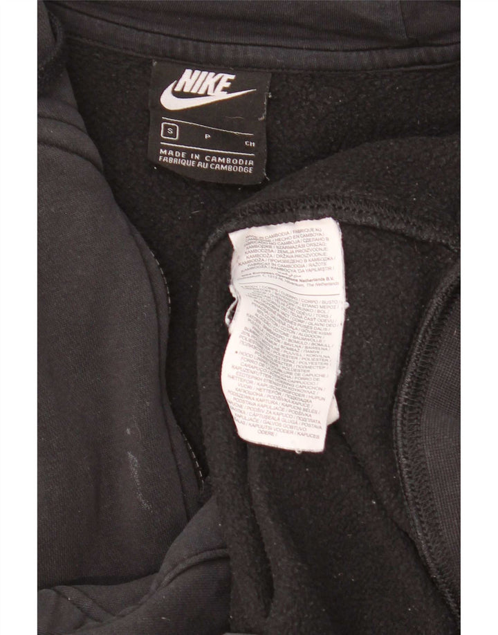 Nike Mens Zip Hoodie Sweater Small Black Cotton