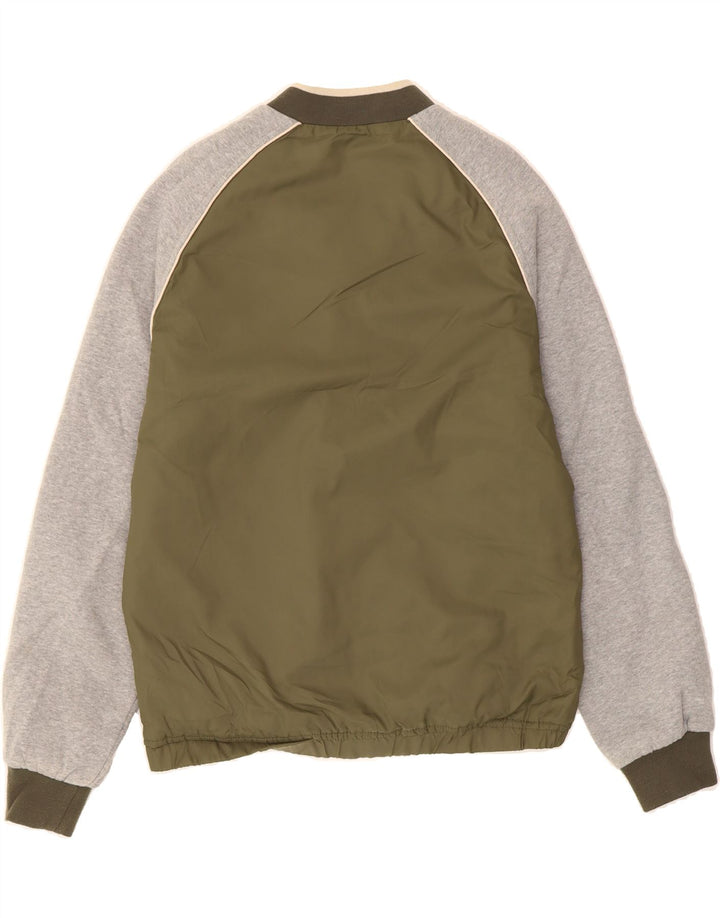 JACK & JONES Mens Graphic Bomber Jacket UK 40 Large Green Colourblock Vintage Jack & Jones and Second-Hand Jack & Jones from Messina Hembry 