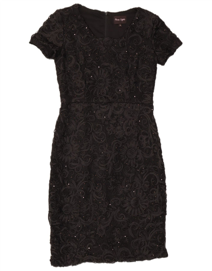 PHASE EIGHT Womens Sheath Dress UK 10 Small  Black Floral Polyester