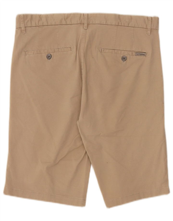 Calvin Klein Mens Chino Shorts W32 Medium Beige Cotton
