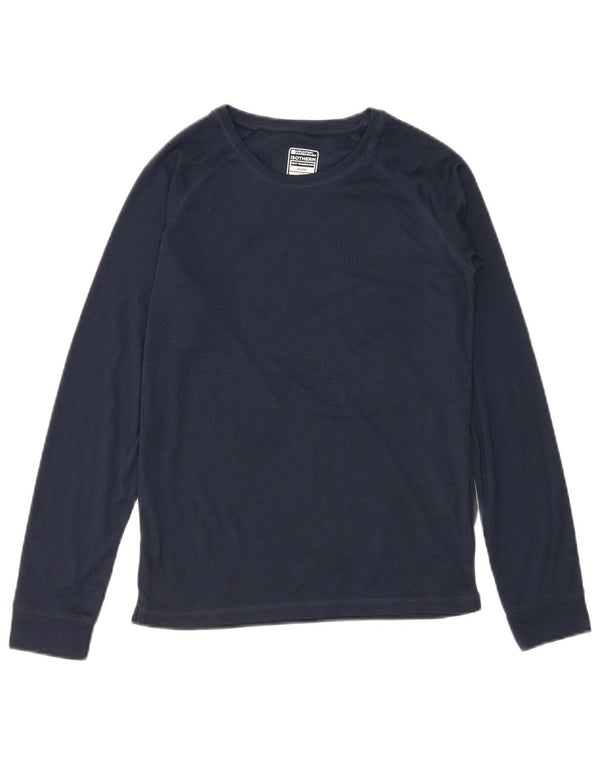 Mountain Warehouse Boys Top Long Sleeve 12-13 Years Navy Blue Polyester