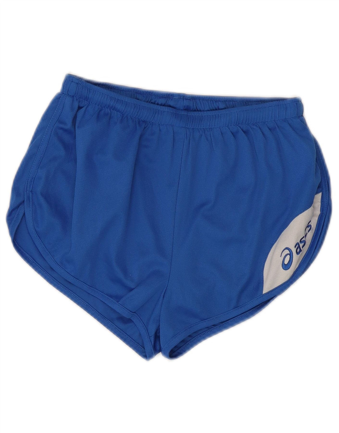 Asics Womens Graphic Sport Shorts UK 8 Small  Blue Colourblock