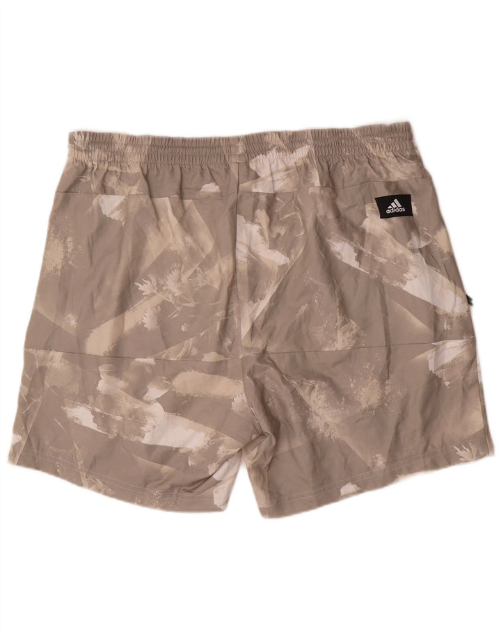 Adidas Mens Sport Shorts Large Grey Tie Dye Polyester