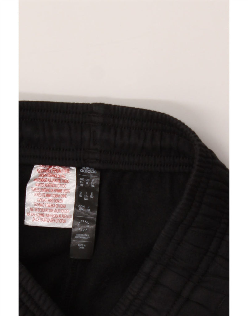 ADIDAS Boys Tracksuit Trousers Joggers 11-12 Years Black Cotton Vintage Adidas and Second-Hand Adidas from Messina Hembry 