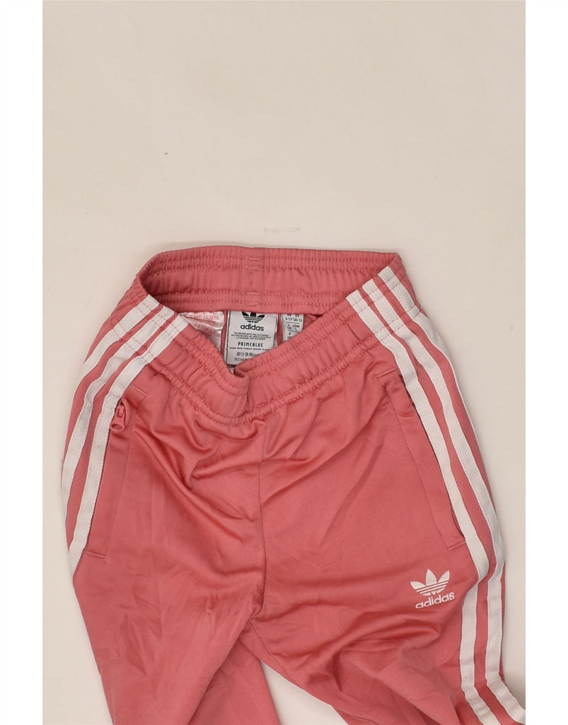 ADIDAS Girls Tracksuit Trousers Joggers 4-5 Years Pink Polyester | Vintage Adidas | Thrift | Second-Hand Adidas | Used Clothing | Messina Hembry 