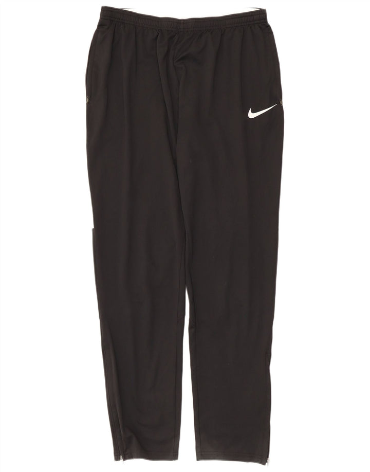Nike Mens Dri Fit Tracksuit Trousers Large  Black Colourblock Polyester