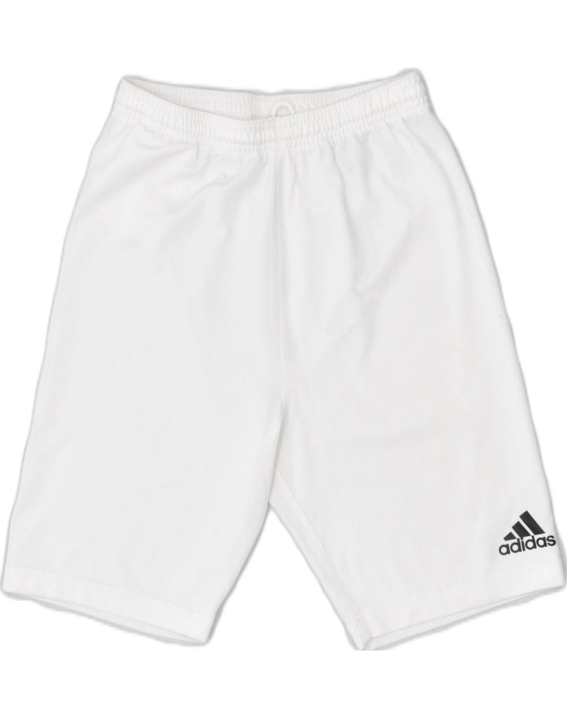 ADIDAS Womens Sport Shorts Large White Polyester | Vintage | Thrift | Second-Hand | Used Clothing | Messina Hembry 