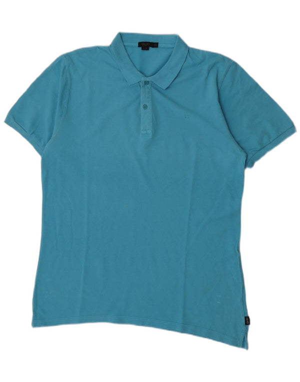 Liu Jo Mens Slim Fit Polo Shirt 2XL Blue Cotton