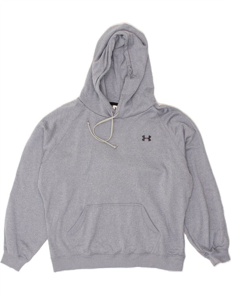 UNDER ARMOUR Womens Oversized Hoodie Jumper UK 14 Medium Grey Polyester | Vintage Under Armour | Thrift | Second-Hand Under Armour | Used Clothing | Messina Hembry 