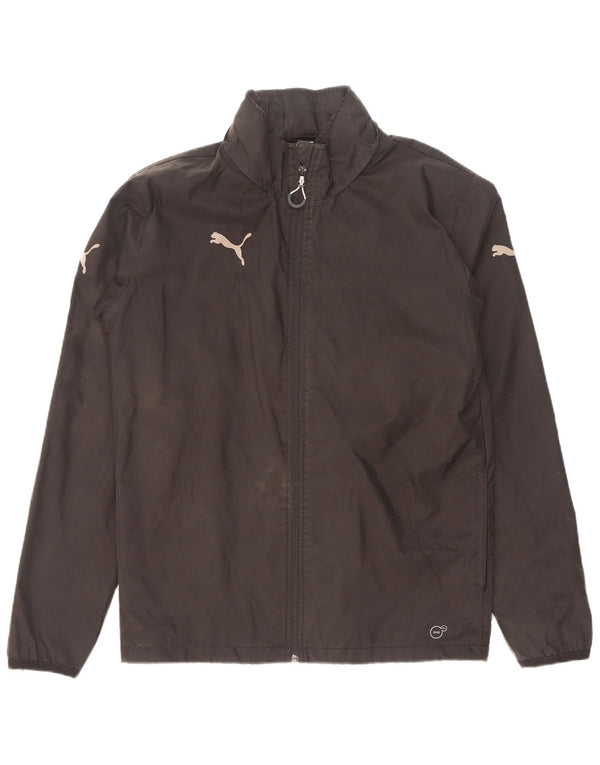 Puma Mens Hooded Rain Jacket UK 36 Small Black Nylon
