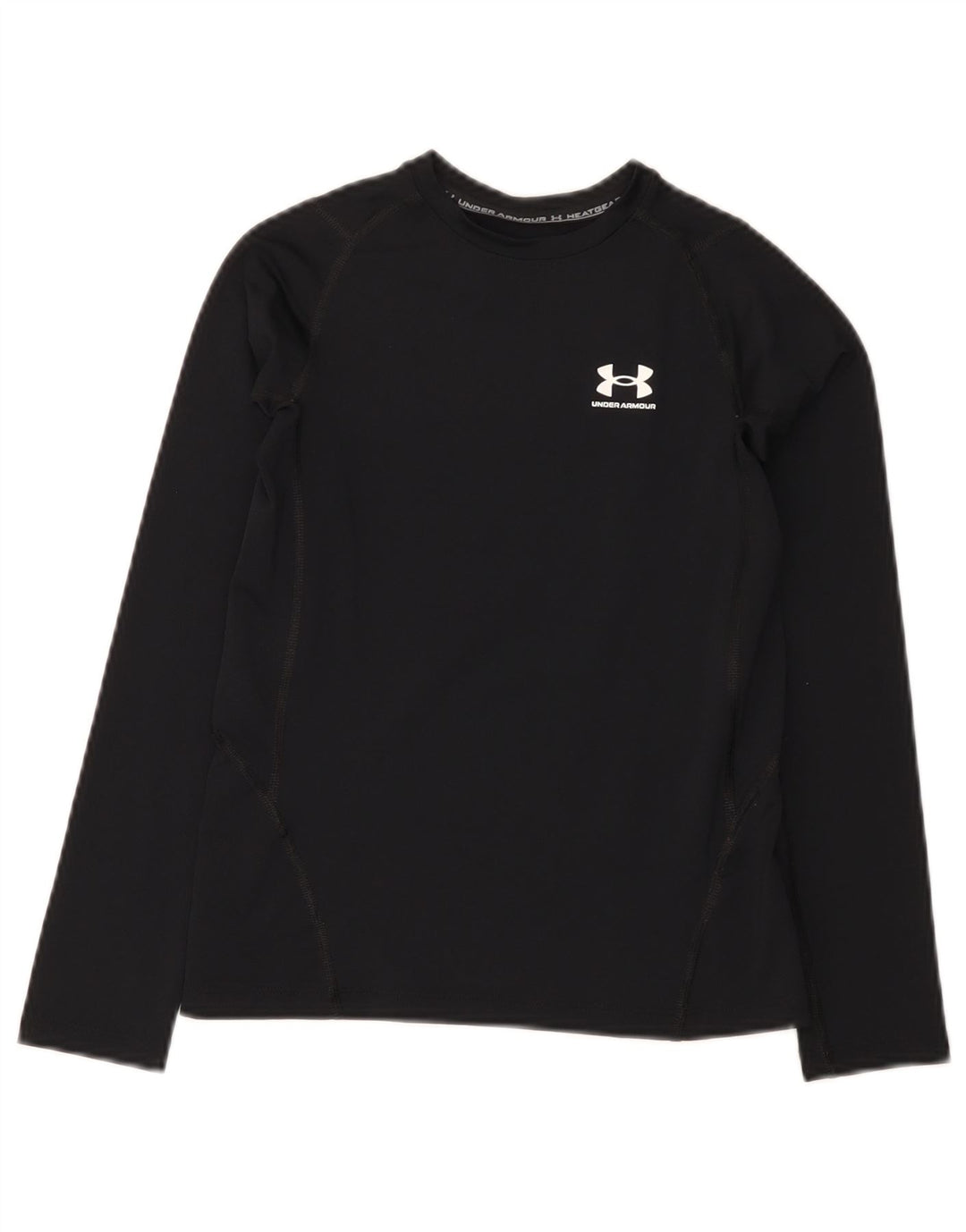 Under Armour Boys Heat Gear Top Long Sleeve 9-10 Years Medium Black