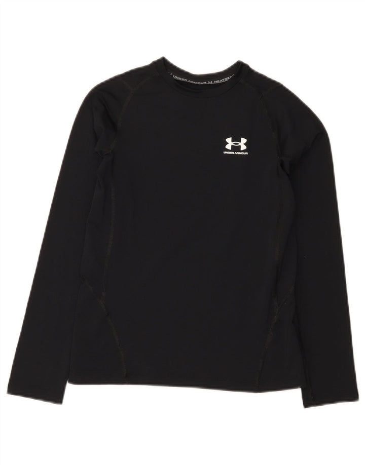 Under Armour Boys Heat Gear Top Long Sleeve 9-10 Years Medium Black
