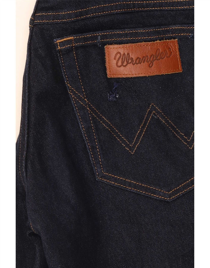 Wrangler Womens Texas Slim Jeans W29 L32 Navy Blue Cotton