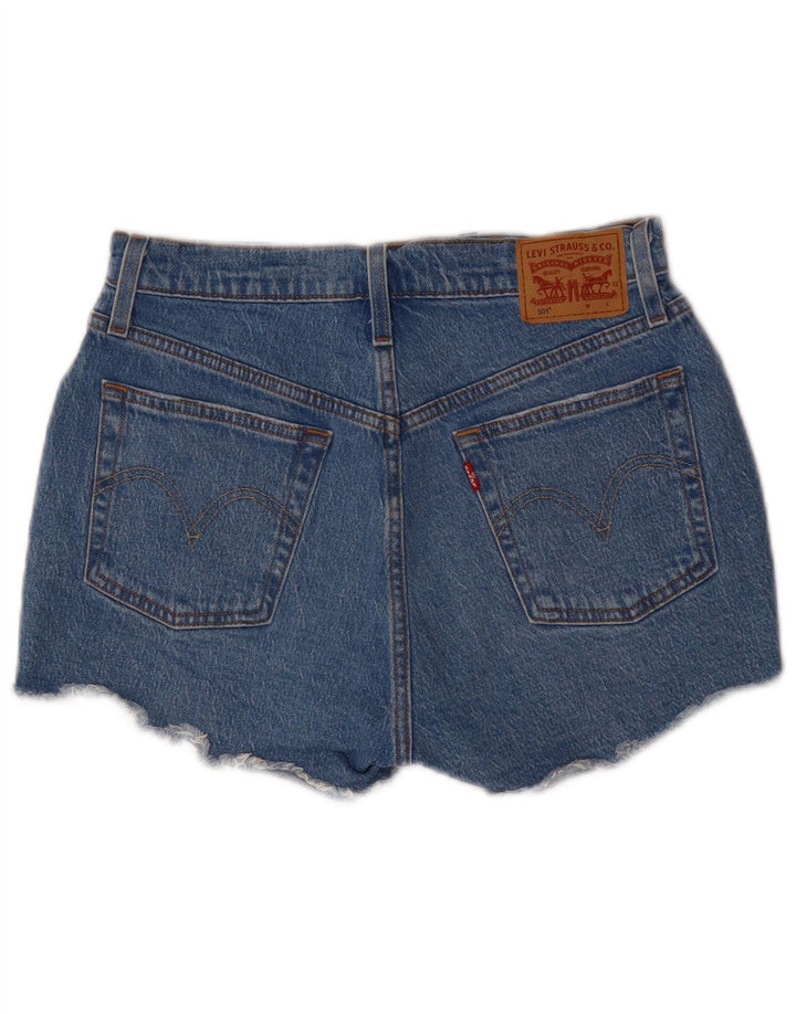 LEVI'S Womens 501 Denim Shorts W28 Medium Blue Cotton
