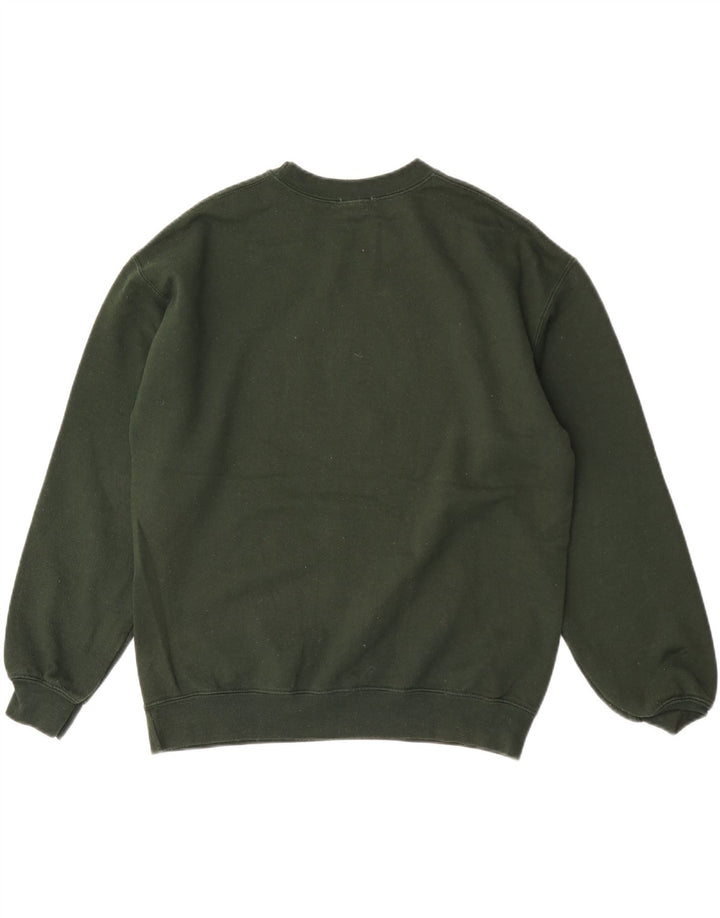 Topshop Womens Graphic Sweatshirt Jumper UK 14 Medium Green