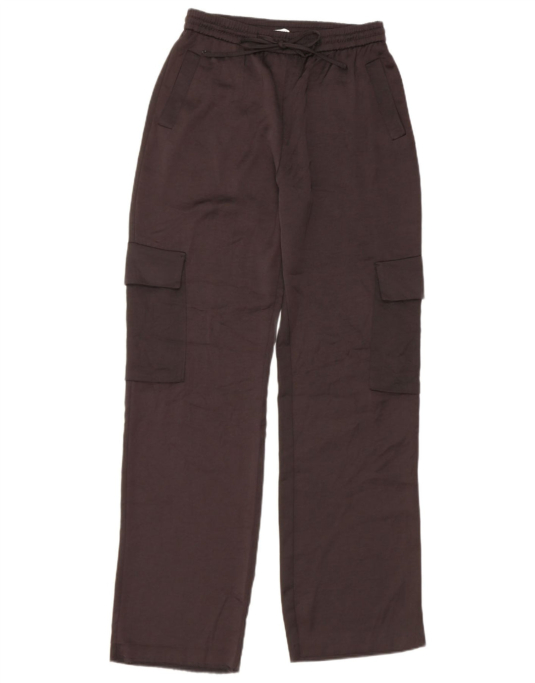 Zara Womens Straight Cargo Trousers Small W27 L31 Black