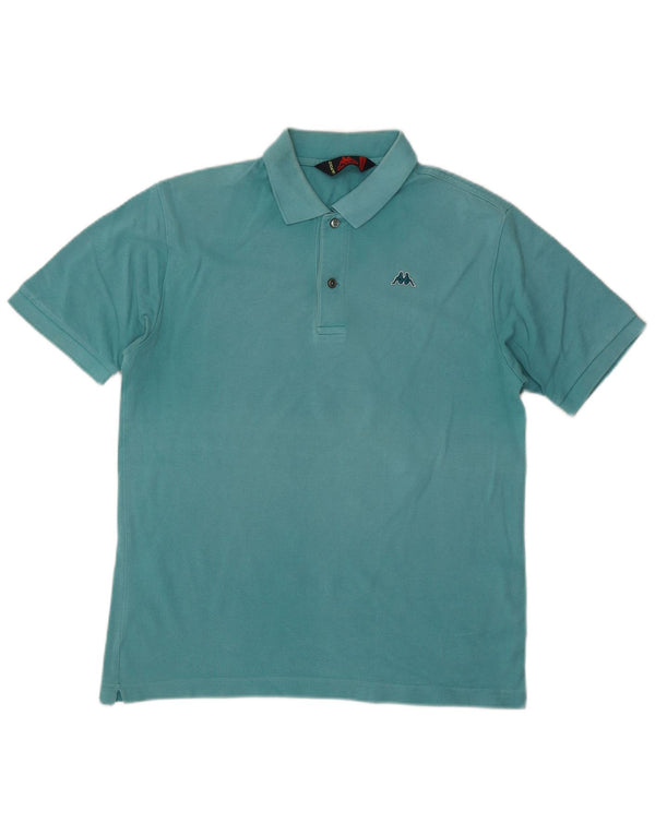 Kappa Mens Polo Shirt Medium Blue Cotton