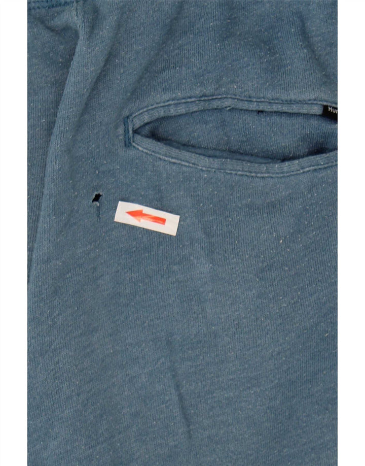 Hurley Mens Graphic Tracksuit Trousers Joggers Small Blue Cotton