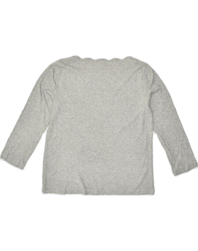 J. CREW Womens Top Long Sleeve UK 14 Large Grey Cotton | Vintage J. Crew | Thrift | Second-Hand J. Crew | Used Clothing | Messina Hembry 