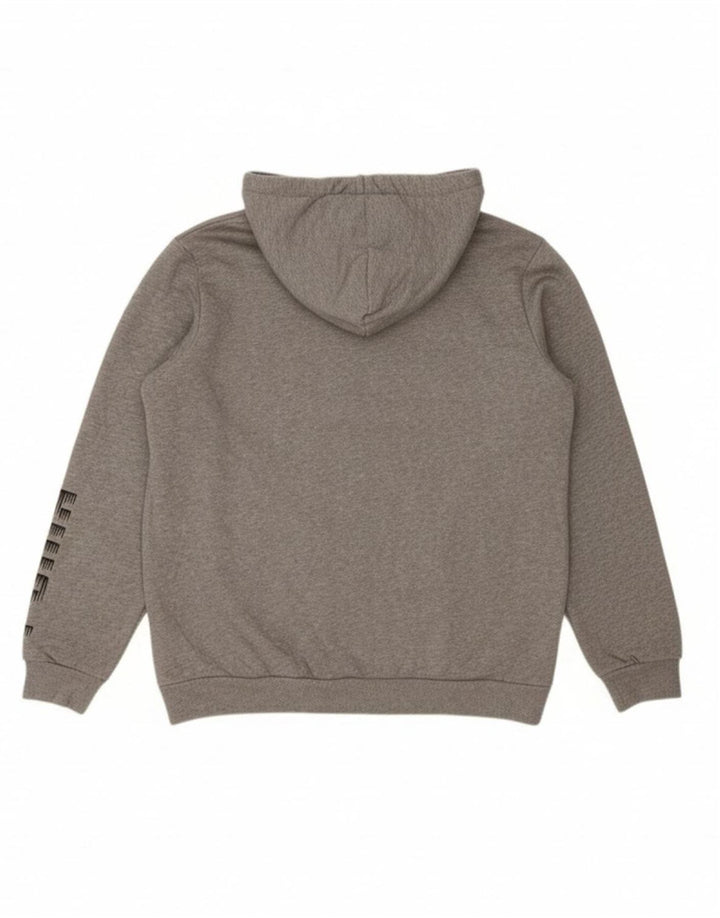 PUMA Mens Graphic Zip Hoodie Sweater Large Grey Cotton