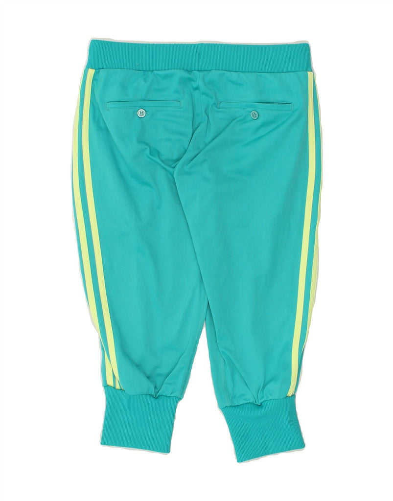 ADIDAS Womens Capri Tracksuit Trousers Joggers UK 4/6 XS  Turquoise | Vintage Adidas | Thrift | Second-Hand Adidas | Used Clothing | Messina Hembry 