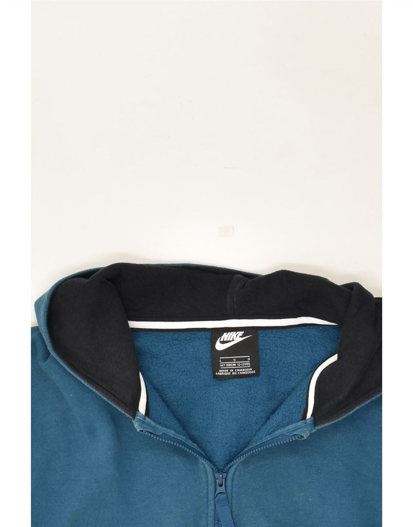 NIKE Boys Air Graphic Hoodie Jumper 12-13 Years Large Blue Cotton | Vintage Nike | Thrift | Second-Hand Nike | Used Clothing | Messina Hembry 