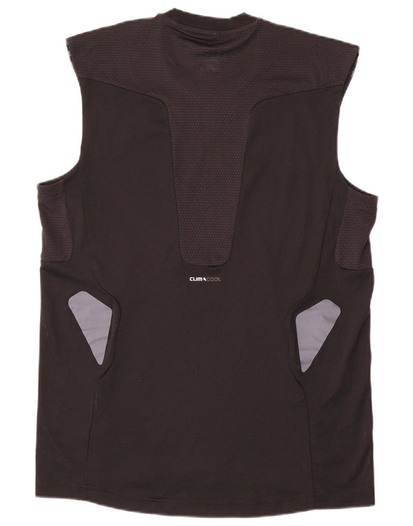 ADIDAS Mens Climacool Vest Top Medium Black Colourblock Polyester