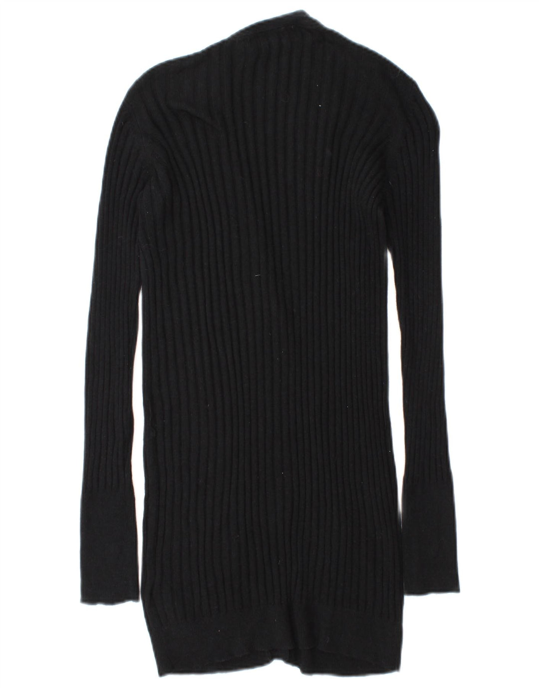 Zara Womens Cardigan Sweater UK 14 Medium Black Cotton