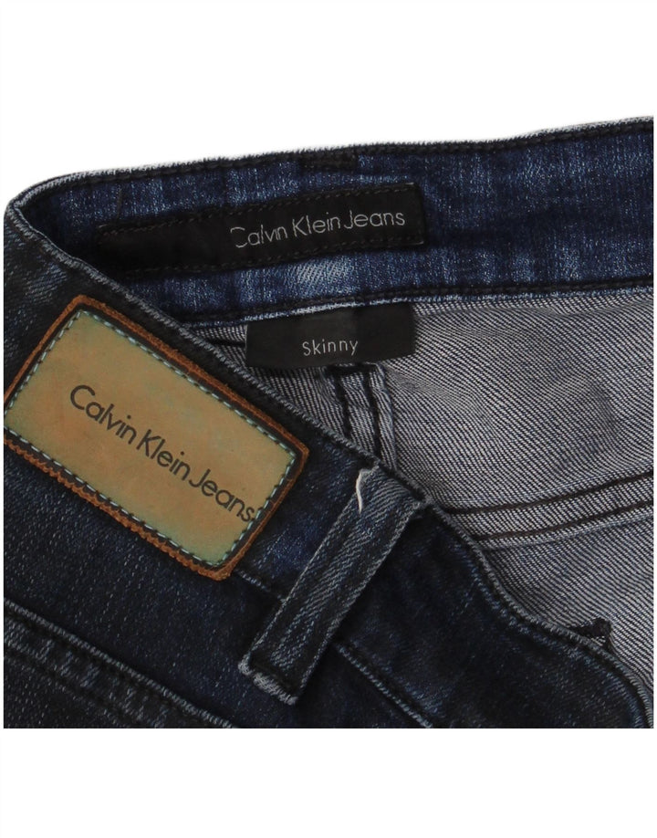 CALVIN KLEIN Womens Skinny Jeans W32 L30 Navy Blue