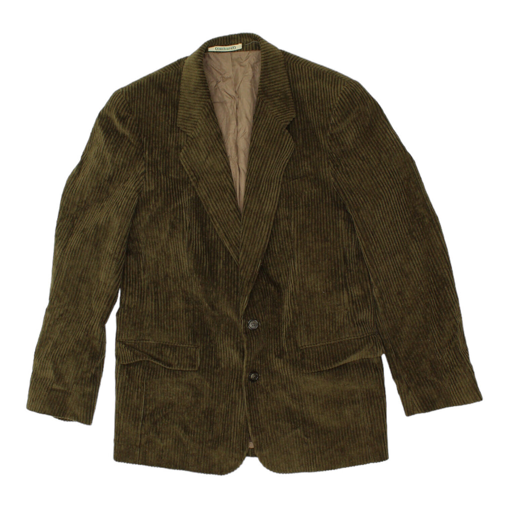 Cacharel Mens Green Brown Corduroy Blazer Jacket | Vintage Designer Suit VTG | Vintage Messina Hembry | Thrift | Second-Hand Messina Hembry | Used Clothing | Messina Hembry 