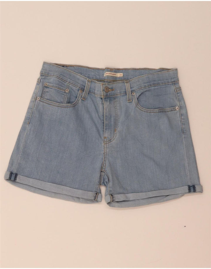 LEVI'S Womens Mid Rise Denim Shorts W31 Medium Blue Cotton