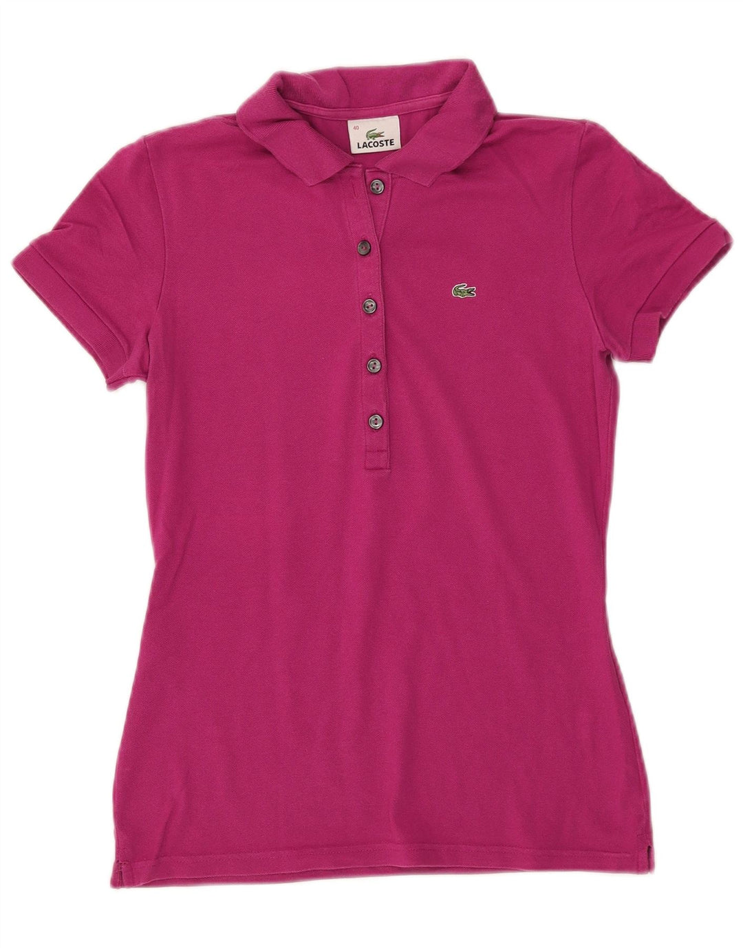 Lacoste Womens Polo Shirt Size 40 Medium Pink Cotton