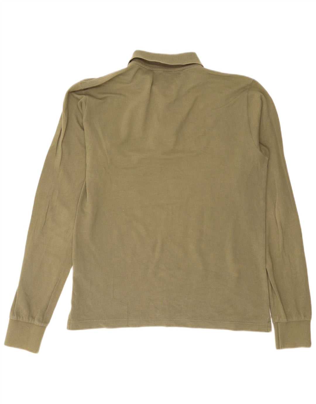 North Sails Mens Long Sleeve Polo Shirt Large Khaki Cotton