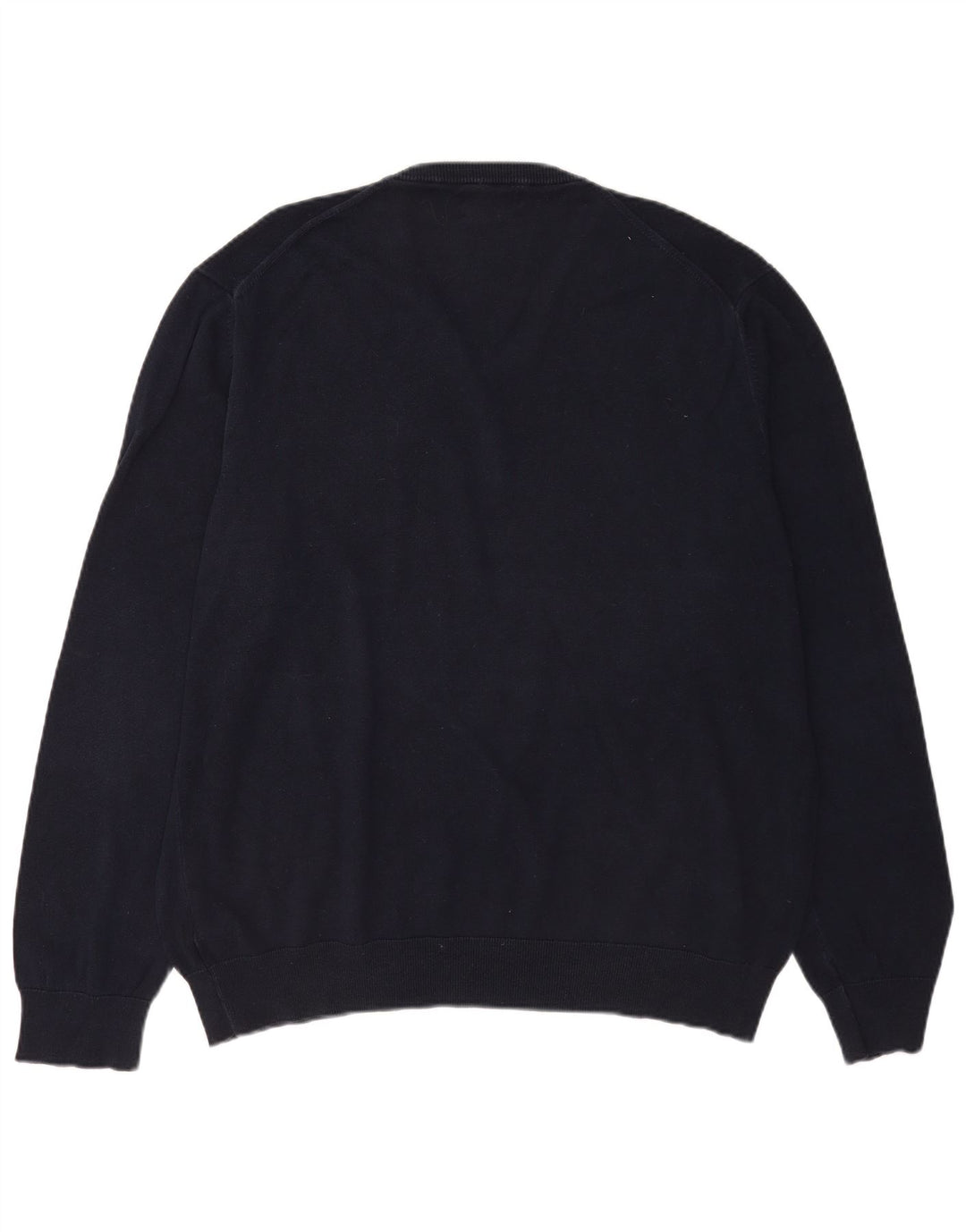 Marks & Spencer Mens V-Neck Jumper Sweater 2XL Navy Blue Cotton