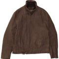 Basic Mens Leather Jacket IT 52 XL Brown Leather