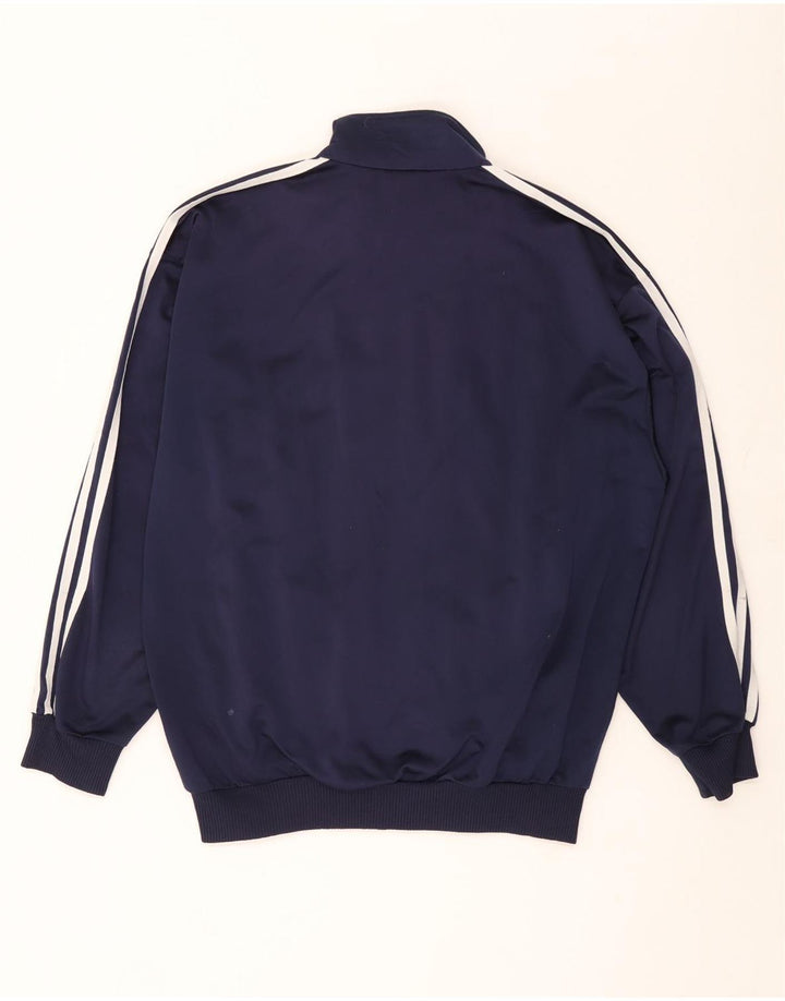 Adidas Mens Tracksuit Top Jacket UK 38/40 Medium Navy Blue Polyester