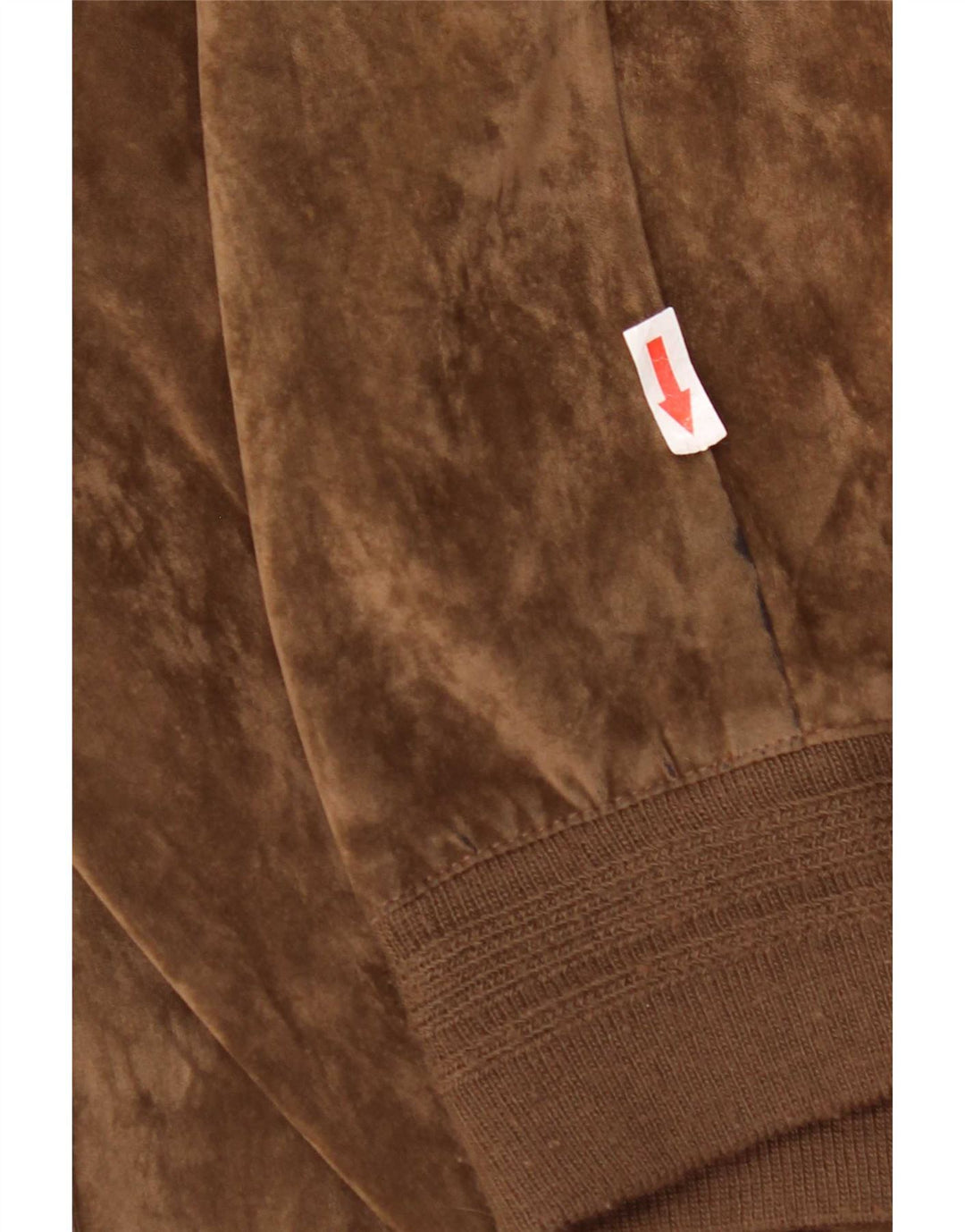 Vintage Mens Velour Bomber Jacket IT 52 XL Brown Silk