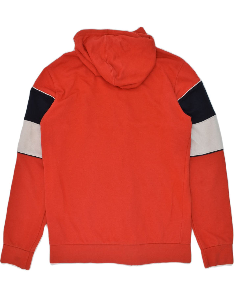 CHAMPION Boys Graphic Zip Hoodie Sweater 13-14 Years XL Orange Colourblock | Vintage Champion | Thrift | Second-Hand Champion | Used Clothing | Messina Hembry 