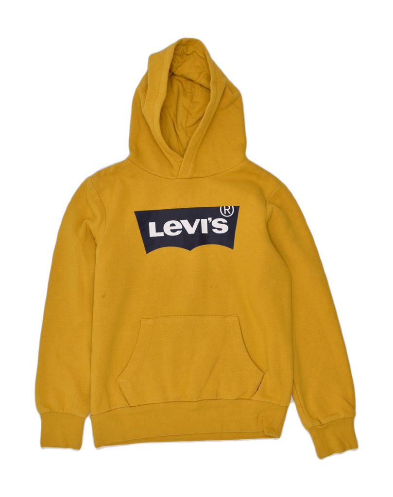 LEVI'S Girls Graphic Hoodie Jumper 11-12 Years Yellow Cotton | Vintage Levi's | Thrift | Second-Hand Levi's | Used Clothing | Messina Hembry 