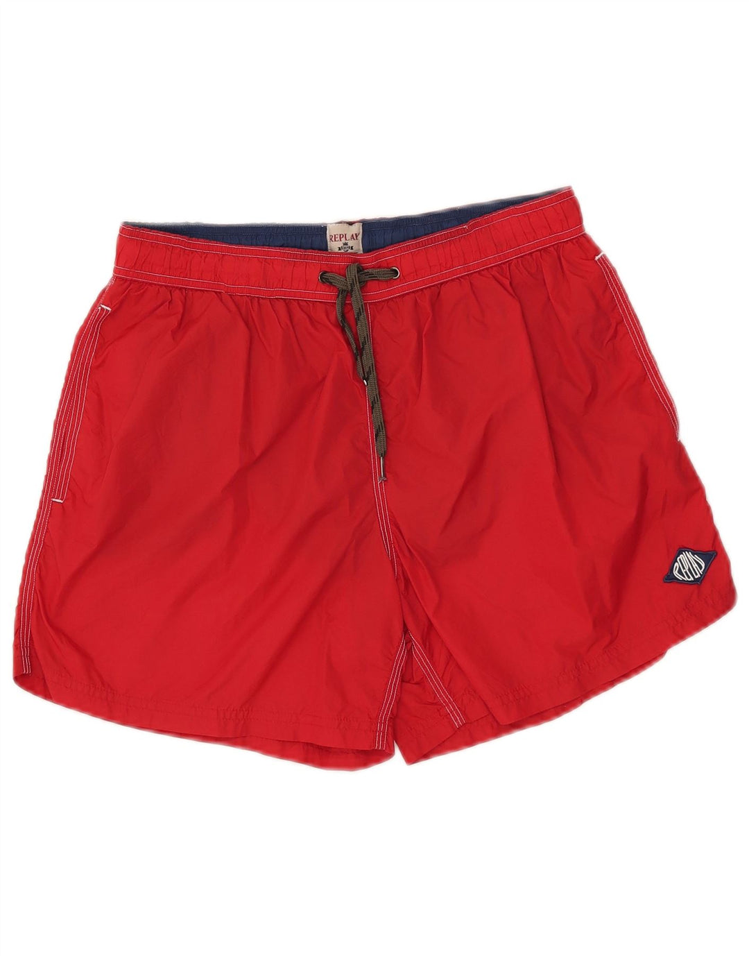 Replay Mens Swimming Shorts Medium Red