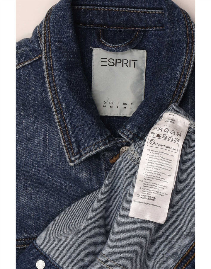Esprit Womens Denim Jacket UK 12 Medium Blue Cotton