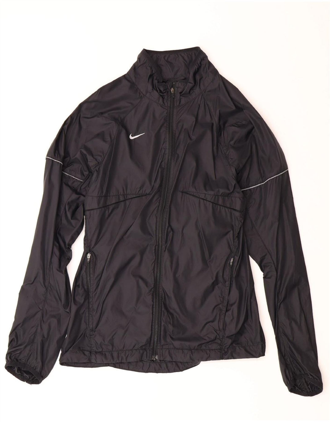 NIKE Mens Rain Jacket UK 36 Small Black Nylon Vintage Nike and Second-Hand Nike from Messina Hembry 