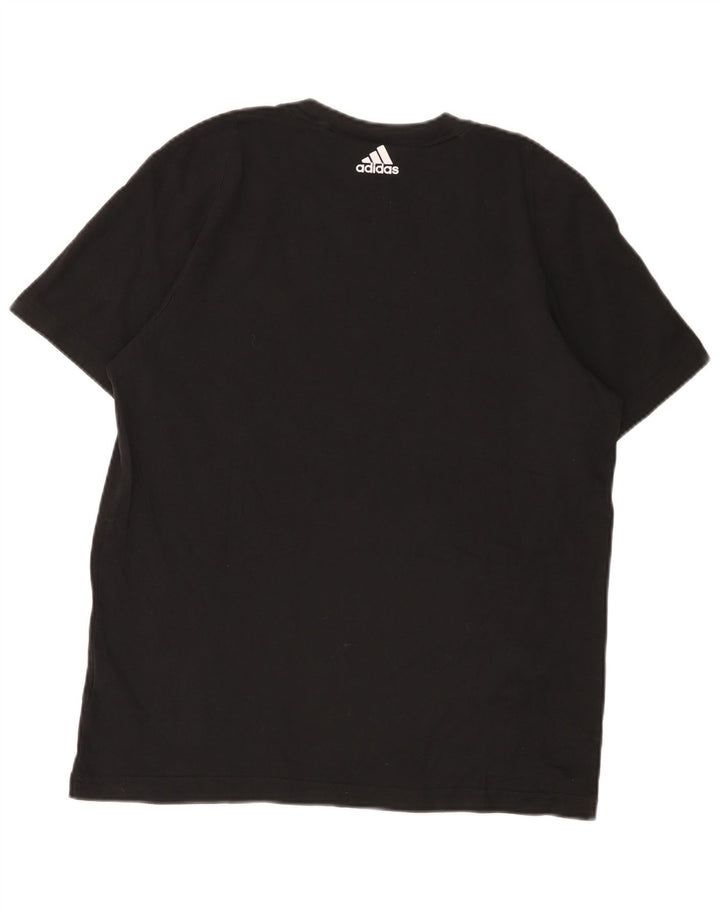 Adidas Mens Graphic T-Shirt Top Large Black Cotton
