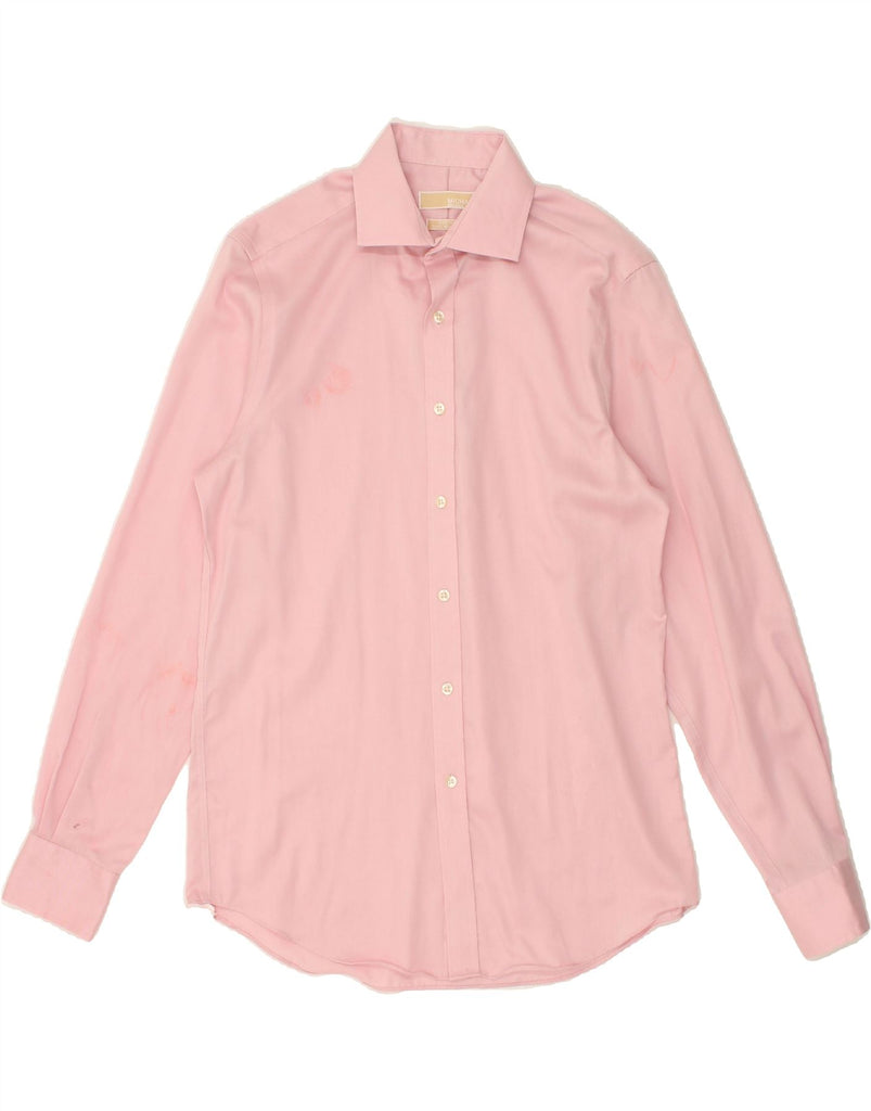 MICHAEL KORS Mens Shirt Size 15 1/2 Medium Pink Cotton | Vintage Michael Kors | Thrift | Second-Hand Michael Kors | Used Clothing | Messina Hembry 