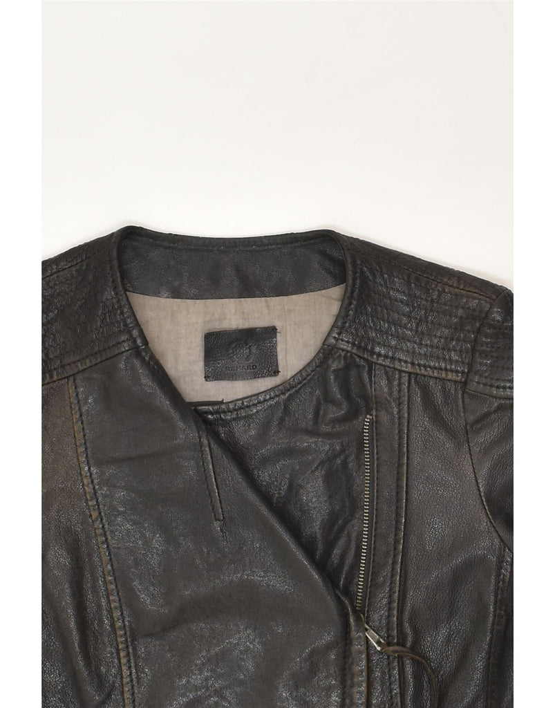 VINTAGE Womens Leather Jacket UK 8 Small  Black Leather | Vintage Vintage | Thrift | Second-Hand Vintage | Used Clothing | Messina Hembry 