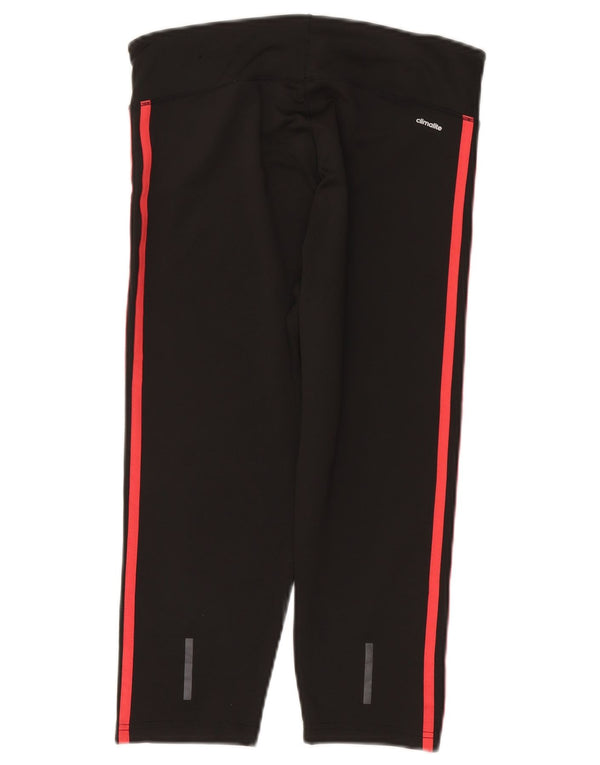 Adidas Womens Climalite Capri Leggings UK 12/14 Medium Black Polyester