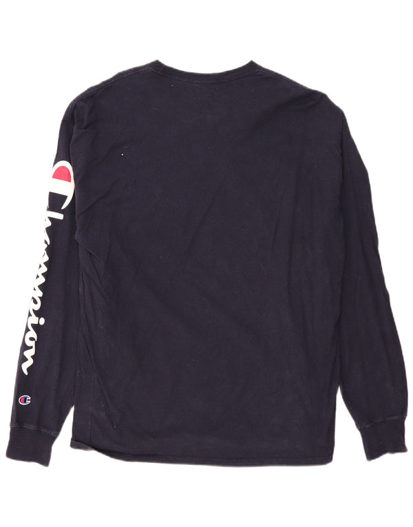 CHAMPION Mens Graphic Top Long Sleeve XL Navy Blue