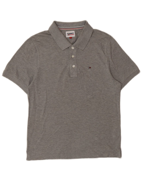 Tommy Hilfiger Mens Polo Shirt Medium Grey Cotton