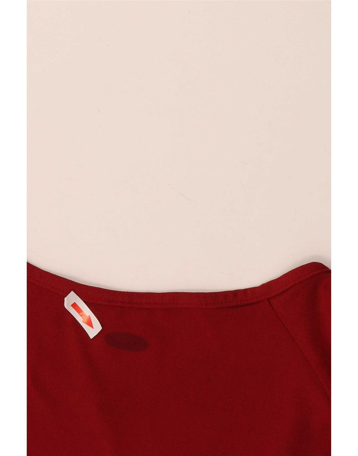Adidas Womens T-Shirt Top UK 16 Large  Red Polyamide